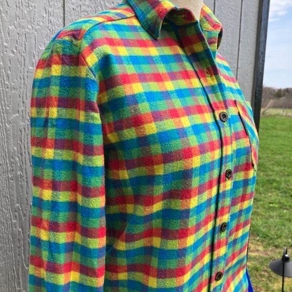 Ladies Vermont Flannel Shirt – Multicoloured Check, Long Sleeve Button-Down - Picture 9 of 9